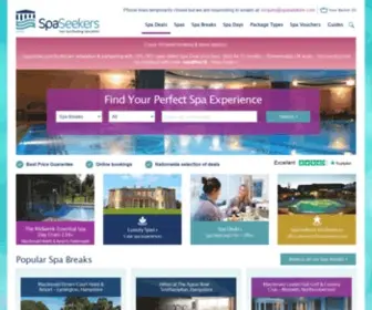 Spaseekers.com(Your Spa Booking Specialists) Screenshot