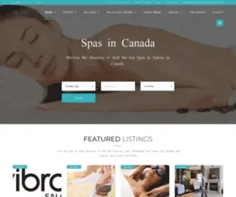 Spasincanada.ca(Spas in Canada) Screenshot