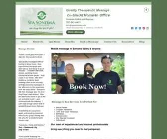 Spasonoma.com(Mobile Massage in Sonoma Valley Wine Country) Screenshot