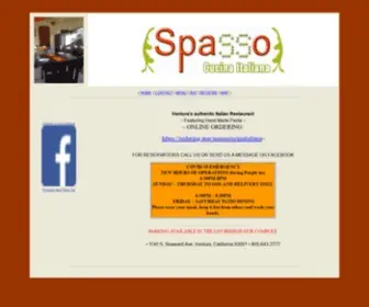 Spassorestaurant.com(Spasso) Screenshot