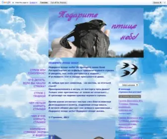 Spastistrizha.ru(Подарите птице небо) Screenshot