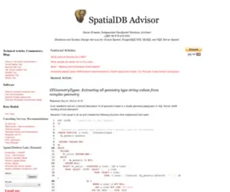 Spatialdbadvisor.com(GeoSpatial) Screenshot
