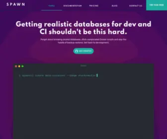 Spawn.cc(Instant database copies for development and ci) Screenshot