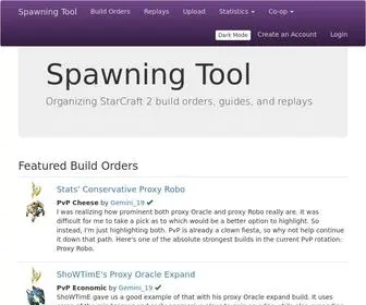 Spawningtool.com(Spawning Tool) Screenshot