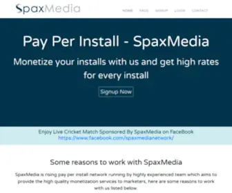 Spaxmedia.com(Pay Per Install Network) Screenshot