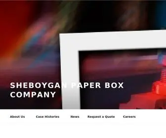 Spbox.com(Sheboygan Paper Box Company) Screenshot