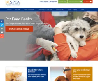 Spca.bc.ca(BC SPCA) Screenshot