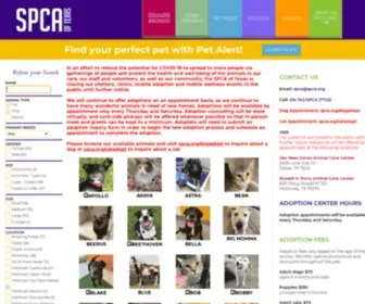 Spcafindapet.com(SPCA of Texas) Screenshot