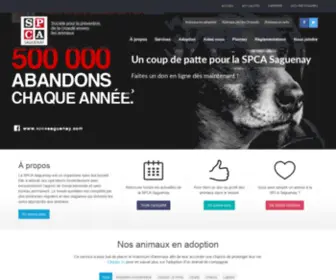 Spcasaguenay.com(SPCA Saguenay) Screenshot