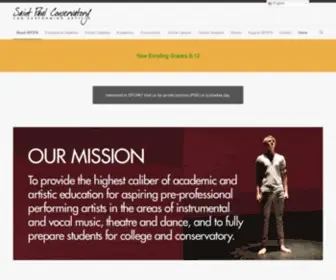 SPcpa.org(World-class professionally guided academic and artistic environment to train aspiring pre-professional performing artists in the areas of dance, instrumental music, musical theatre, theatre and vocal music) Screenshot