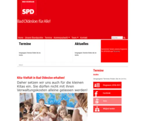 SPD-Badoldesloe.de(SPD Bad Oldesloe Root) Screenshot