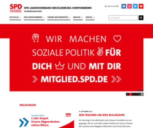 SPD-MV.de(SPD Mecklenburg) Screenshot