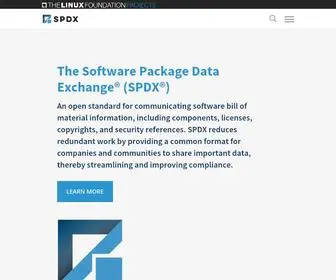 SPDX.dev(Software Package Data Exchange (SPDX)) Screenshot