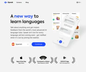 Speak.com(The language learning app that gets you speaking) Screenshot