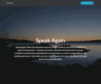 Speakagain.co.nz(Performance Development for children) Screenshot