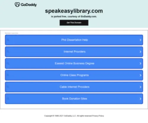 Speakeasylibrary.com(Speakeasylibrary) Screenshot