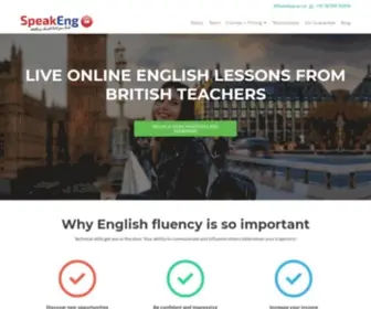 Speakengacademy.com(Completely online Spoken English courses with British teachers) Screenshot