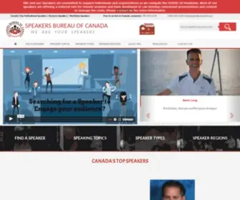 Speakerscanada.com(Speakers Bureau of Canada) Screenshot