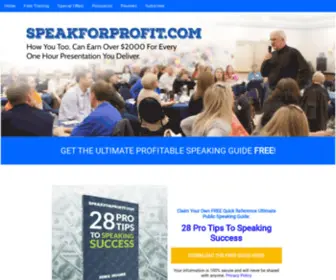 Speakforprofit.com(Professional Secrets From A Public Speaking Coach) Screenshot