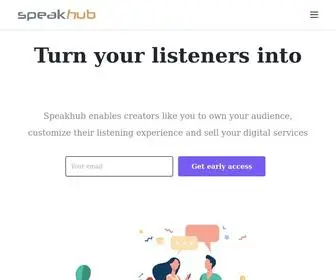 Speakhub.io(Grow your audience and Monetize your services) Screenshot