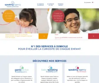 Speaking-Agency.com(N°1 des services à domicile pour éveiller la curiosité de chaque enfant) Screenshot