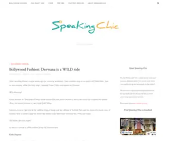 Speakingchic.com(Food, travel and fashion) Screenshot