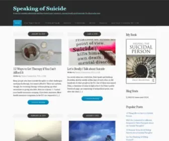Speakingofsuicide.com(Speaking of Suicide) Screenshot