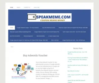 Speakmeme.com(Buy Adwords Coupon) Screenshot