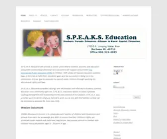 Speakseducation.org(Students Parents Educators Alliance to Know Special Education) Screenshot