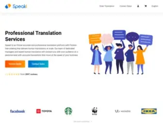 Speakt.com(Professional Translation Services) Screenshot