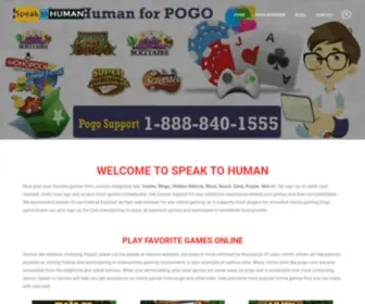 Speaktohuman.com(Play Pogo GamePogo Support Number) Screenshot