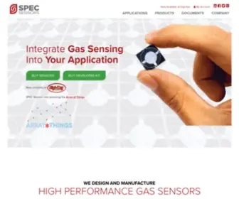 Spec-Sensors.com(Gas Sensors for the Internet of Things) Screenshot