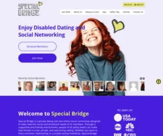 Specialbridge.com(Premier Disabled Dating and Social Community) Screenshot
