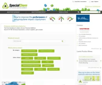 Specialchem4Polymers.com(Search polymer processing additives and other plastic additives with SpecialChem) Screenshot