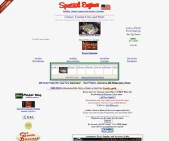 Specialengines.com(Internet Business offering New and Used Auto Parts and Custom Cars) Screenshot