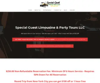 Specialguestpartytour.com(Special Guest Limousine & Party Tours LLC) Screenshot