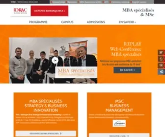 Specialisations-Idrac.com(Les MBA à IDRAC Business School) Screenshot