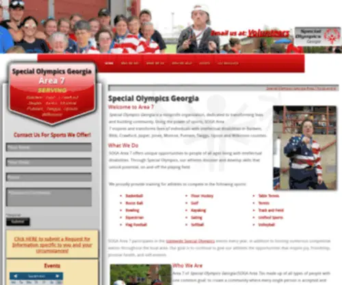 Specialolympicsgaarea7.org(Area 7 Special Olympics Georgia) Screenshot