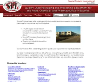 Specialprojects.com(Used Process Equipment & Packaging Machinery) Screenshot