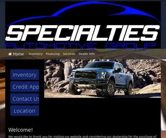 Specialtiesauto.com(Specialties Automotive Group) Screenshot