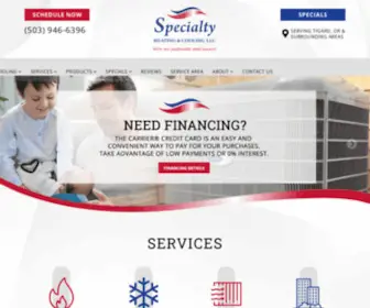 Specialtyheating.com(Specialtyheating) Screenshot