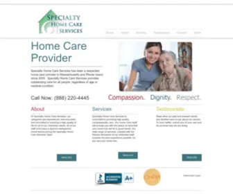 Specialtyhomecareservices.com(Specialty Home Care Services) Screenshot