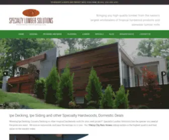 Specialtylumbersolutions.com(Ipe Decking) Screenshot