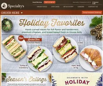 Specialtys.com(Healthy Restaurants) Screenshot