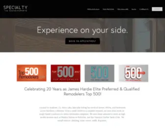 Specialtysiding.com(Specialty Siding) Screenshot