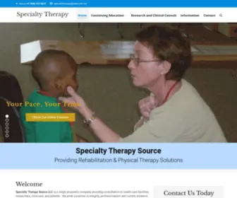 Specialtytherapy.com(Physical Therapy Continuing Training) Screenshot