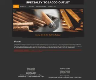 Specialtytobaccooutlet.com(Specialty Tobacco Outlet) Screenshot