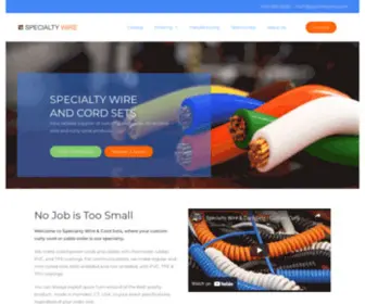 Specialtywire.com(Custom Coiled Cable & Curly Cords) Screenshot