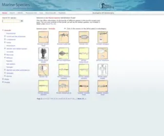 Species-Identification.org(Marine Species Identification Portal) Screenshot