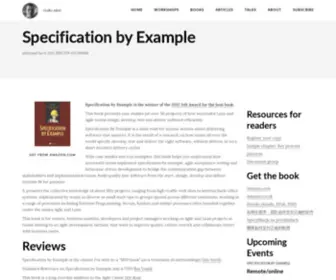 Specificationbyexample.com(Specification by Example) Screenshot